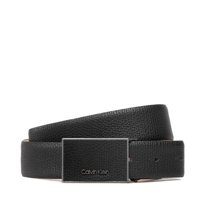 

Ремень Calvin Klein LeatherInlay Plaque, черный