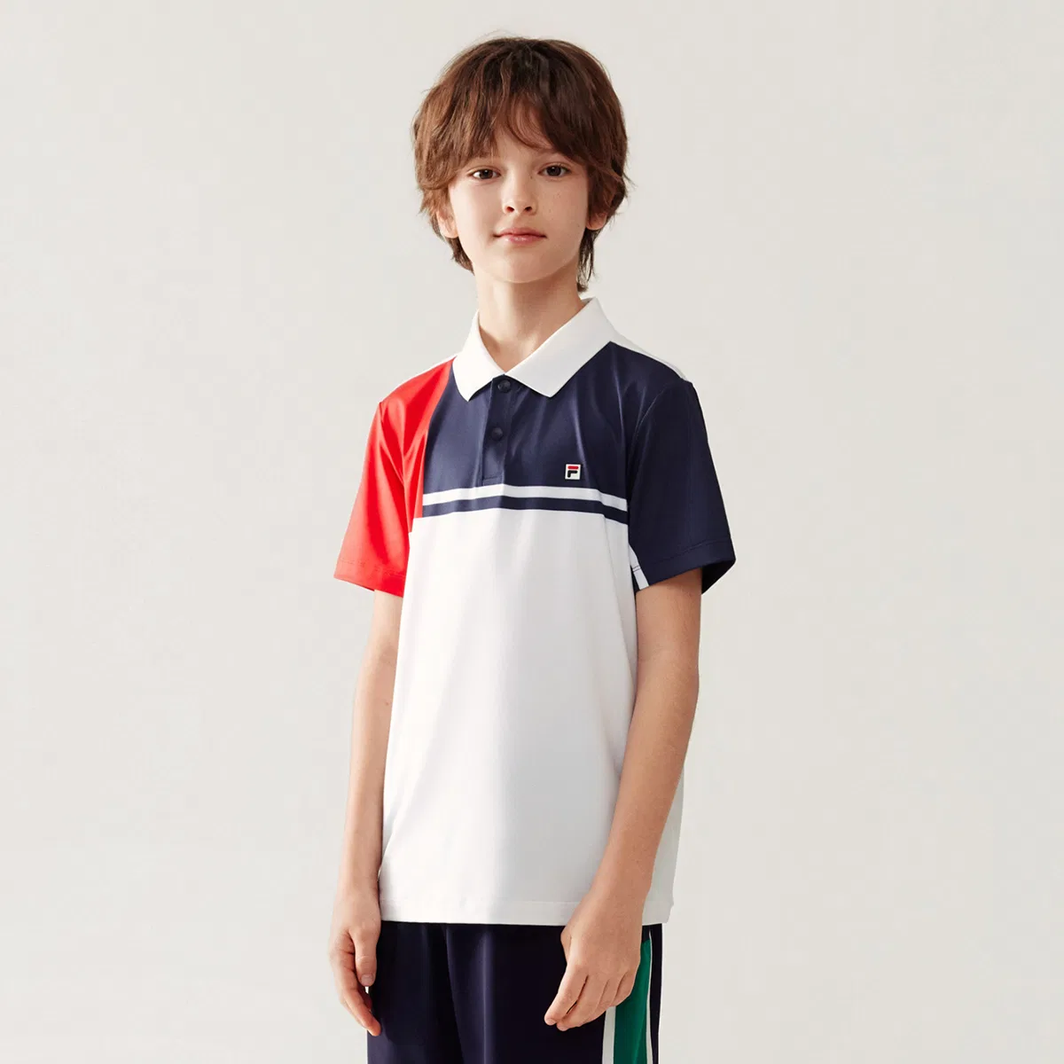Футболка поло с тонким воротником FILA KIDS, RD Royal Blue — фото 4