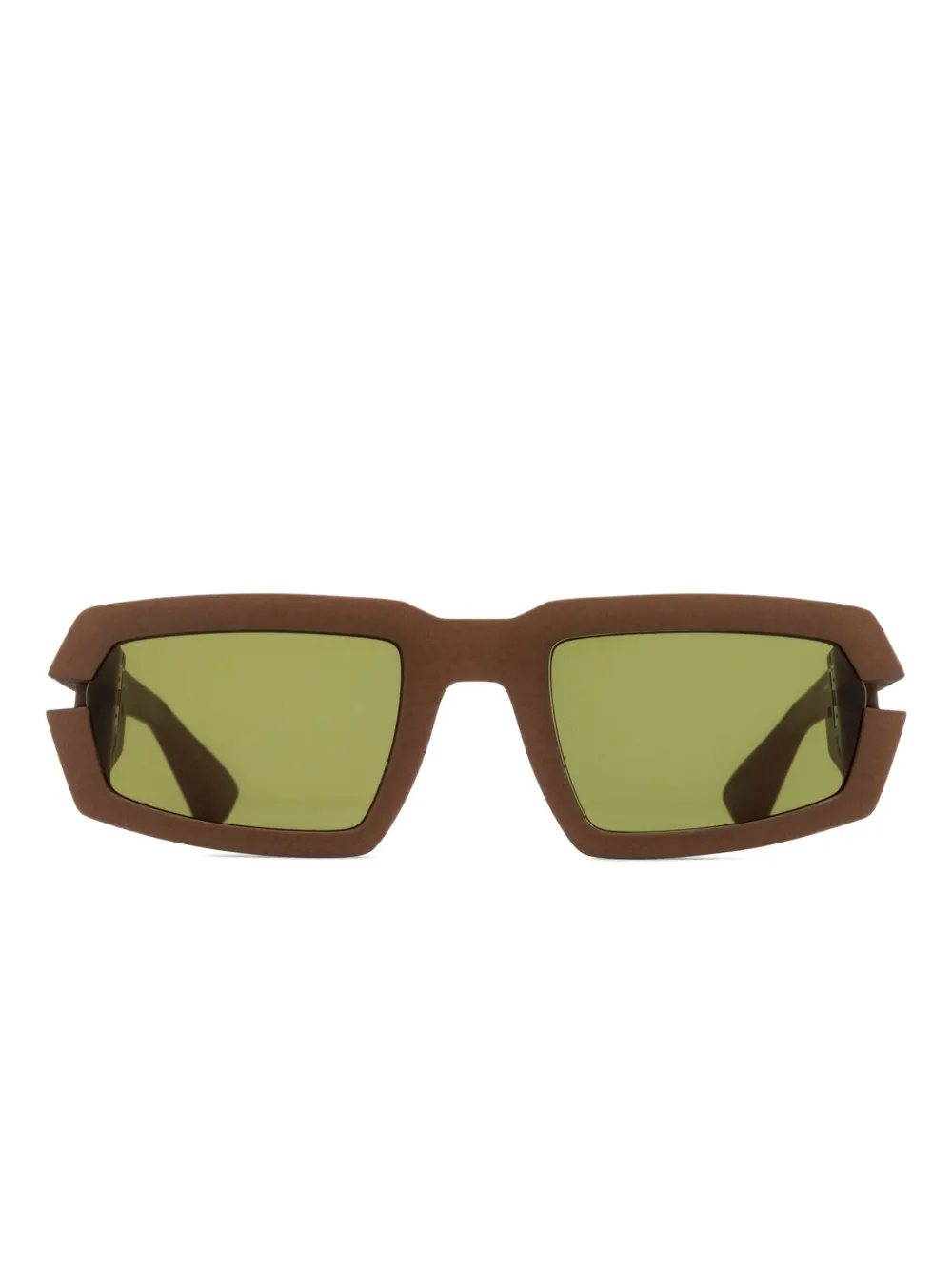 

Солнцезащитные очки в геометричной оправе Mykita, коричневый