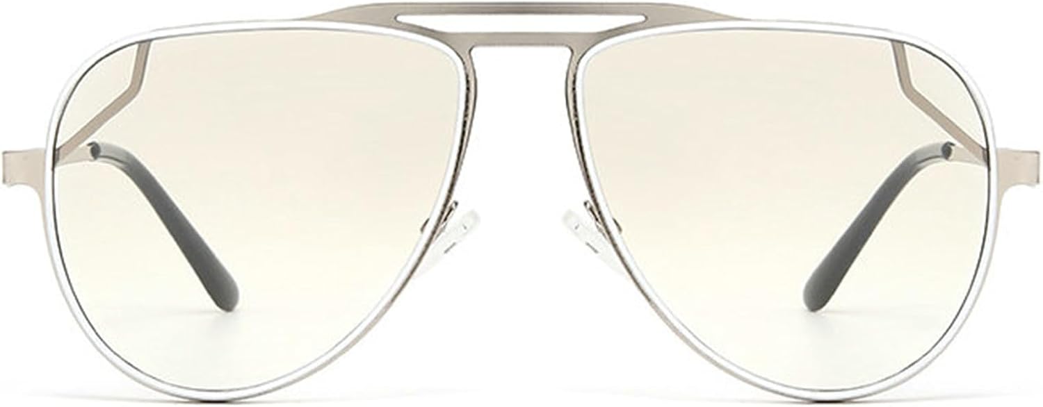 

Солнцезащитные очки Willochra большого размера в стиле «пилот» для женщин и мужчин, винтажные, в стиле 70-х, стильные, с двойной перемычкой, солнцезащитные очки UV400, C5