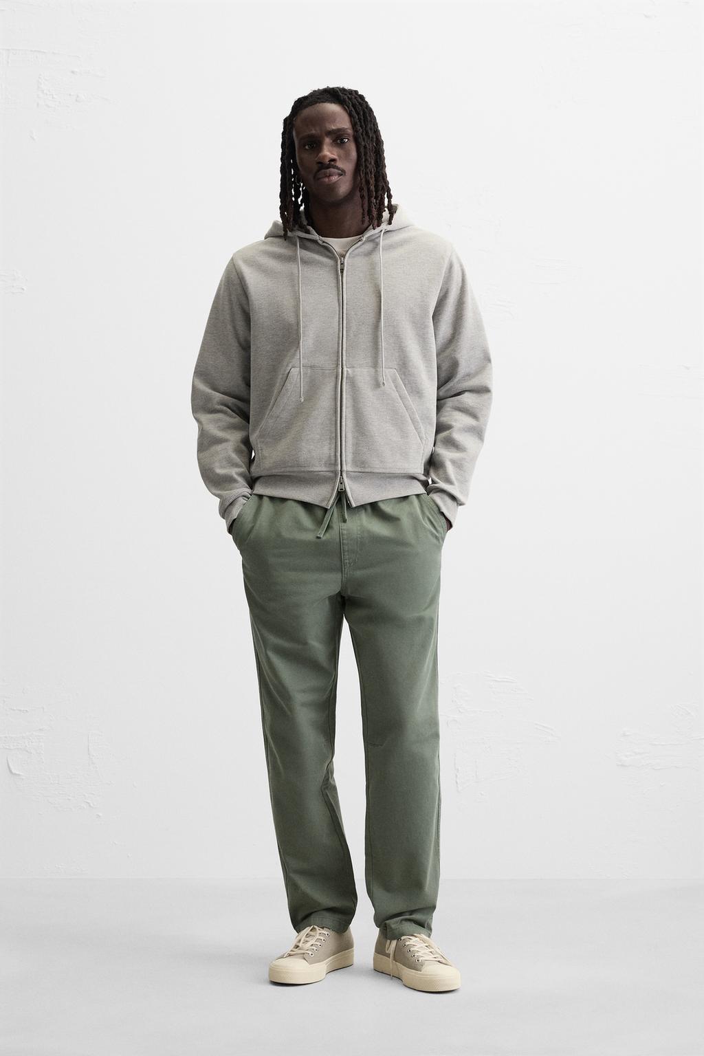

Стертые брюки jogger wist ZARA, хаки