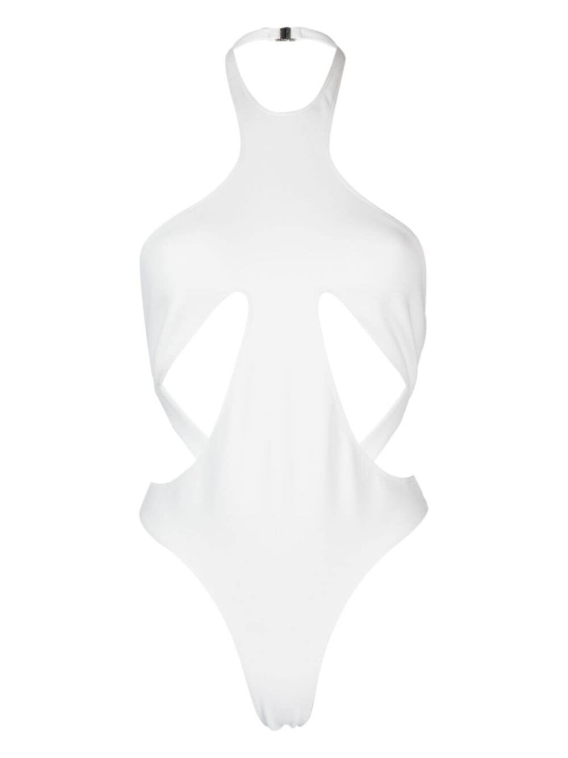 Купальник с вырезом халтер Mugler, белый