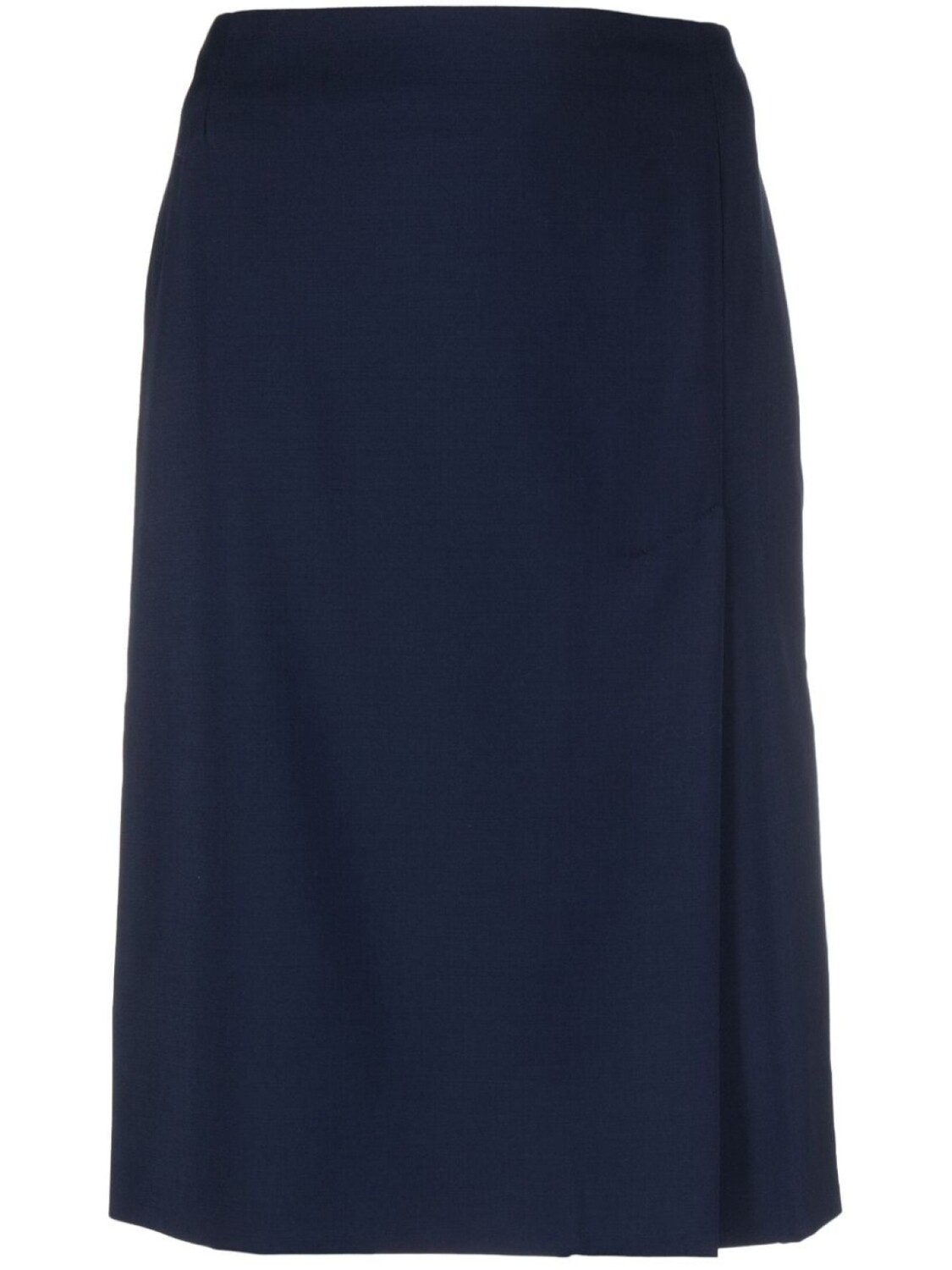 

Max Mara шерстяная юбка-карандаш с разрезом, синий