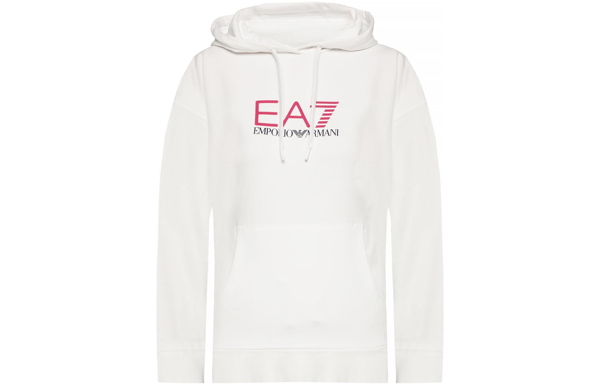Emporio Armani Женская толстовка EA7 SS23 белого цвета — фото 3