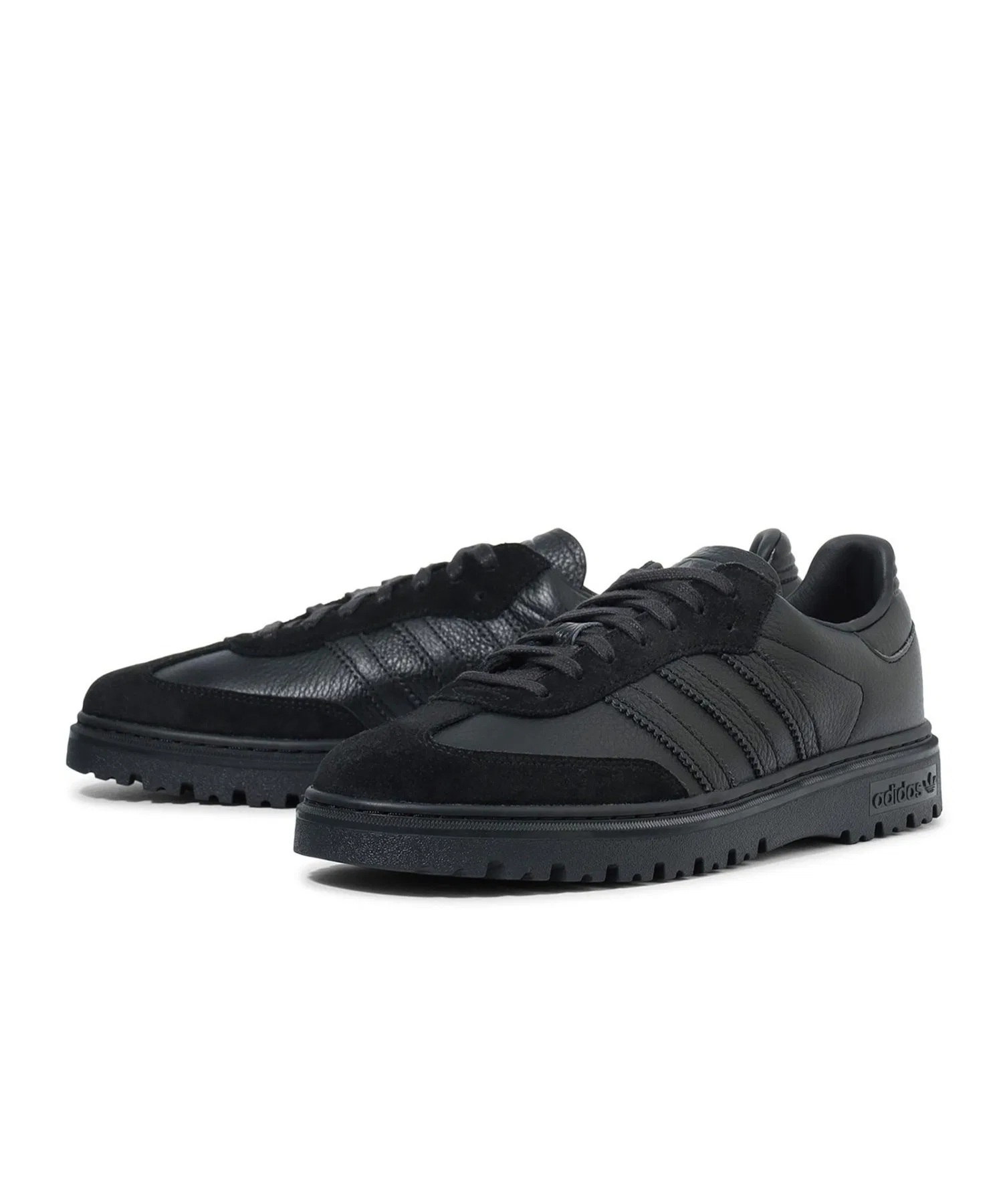 Мужские кроссовки из натуральной кожи Samba LX FREIZEIT adidas чёрные — фото 3
