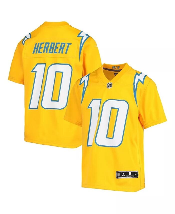 

Джерси Big Boys Justin Herbert Gold Los Angeles Chargers Inverted Team Game Nike