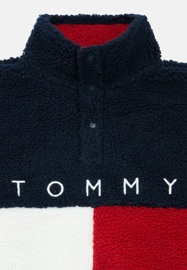 Флисовая толстовка с изображением флага наследия, флисовый джемпер Tommy Hilfiger, Dark Night Navy — фото 4
