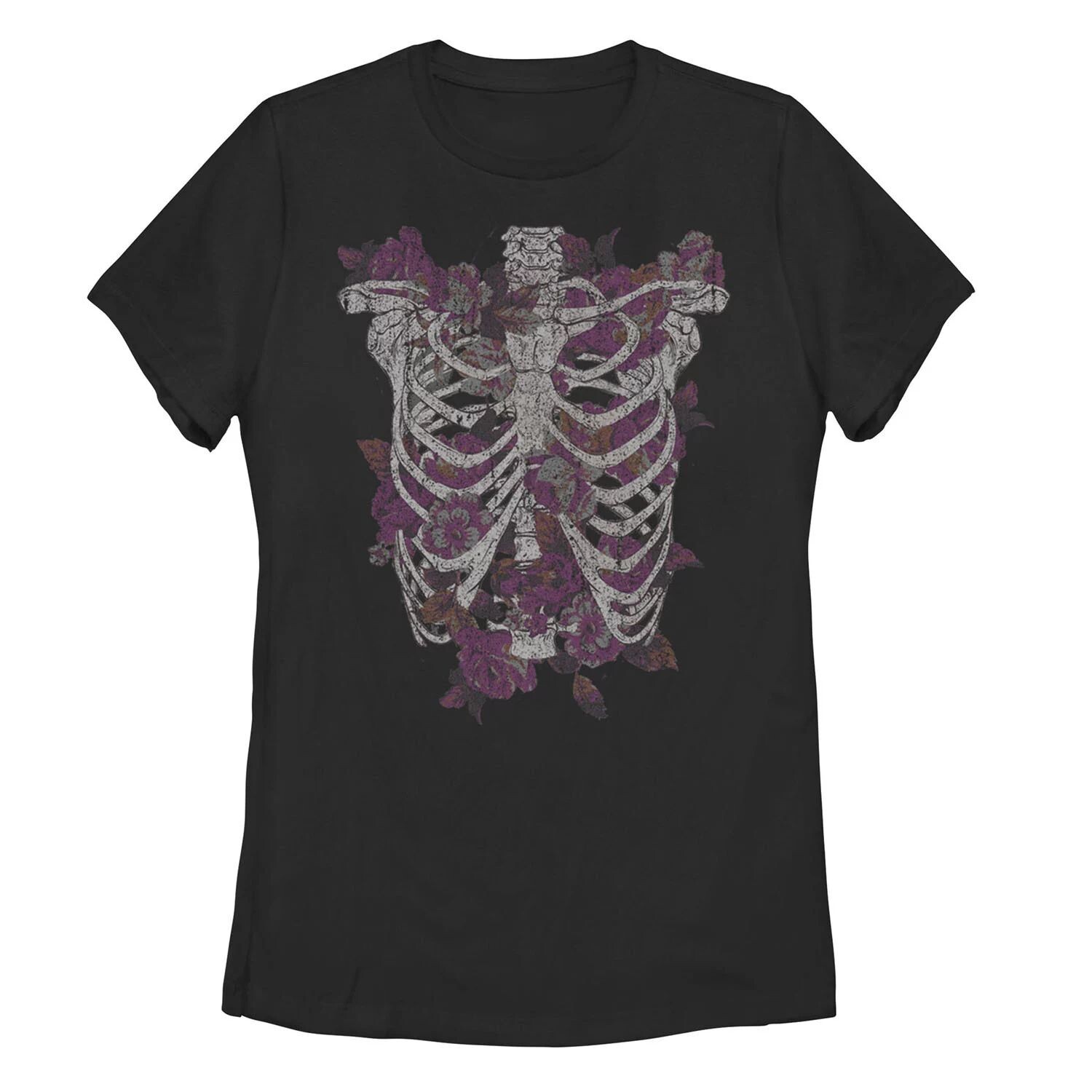 

Футболка Junior's Flowers Inside Ribcage с потертым рисунком