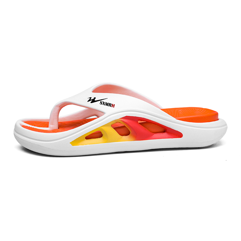 

Быстросохнущие нескользящие шлепанцы мужские Binary, White Orange