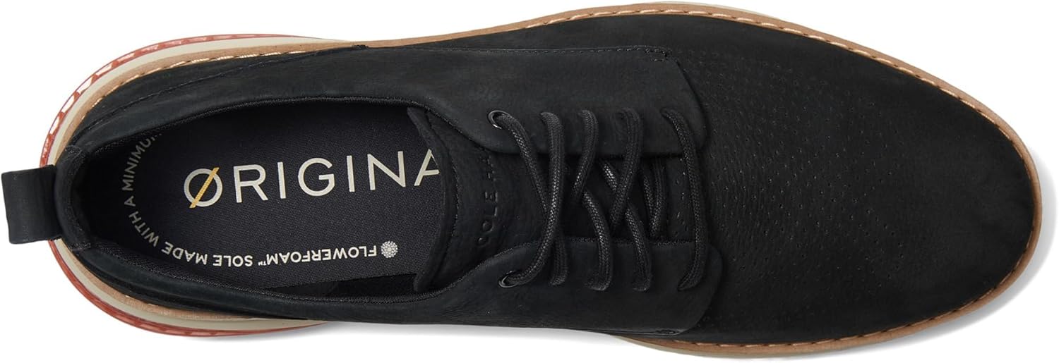 Мужские кроссовки Cole Haan Originalgrant Energyweave с перфорированным гладким носком, черный/серый — фото 2