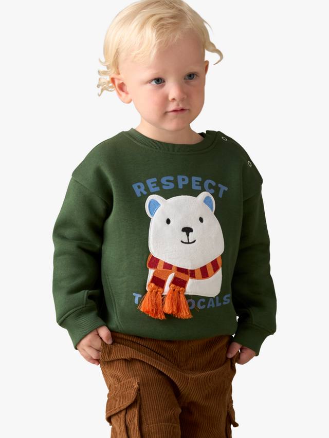 

Детский свитшот из хлопковой смеси для сезона Angel & Rocket, Green