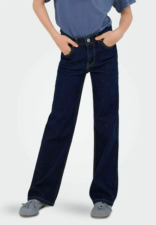 Расклешенные джинсы mit weitem bein kogjuicy mittlere taille weiter Only Girls, Dark Blue Denim — фото 2