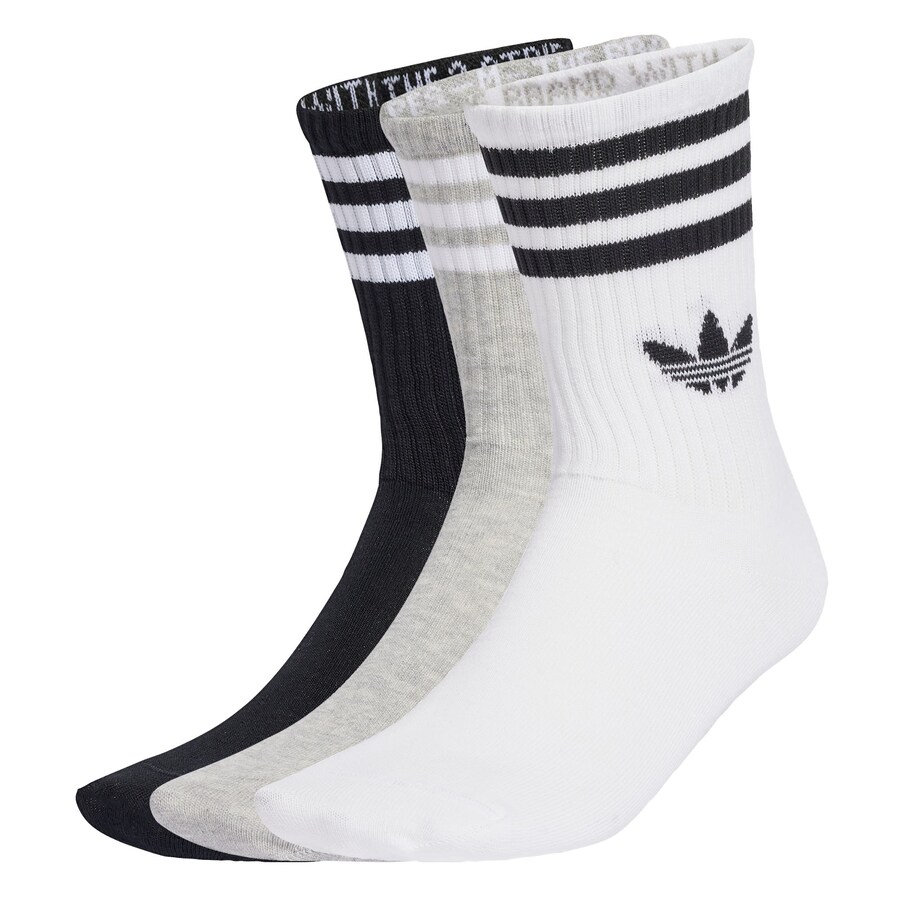 

Носки ADIDAS ORIGINALS 3-Stripes Crew 3 Pairs, mottled grey/Black/White