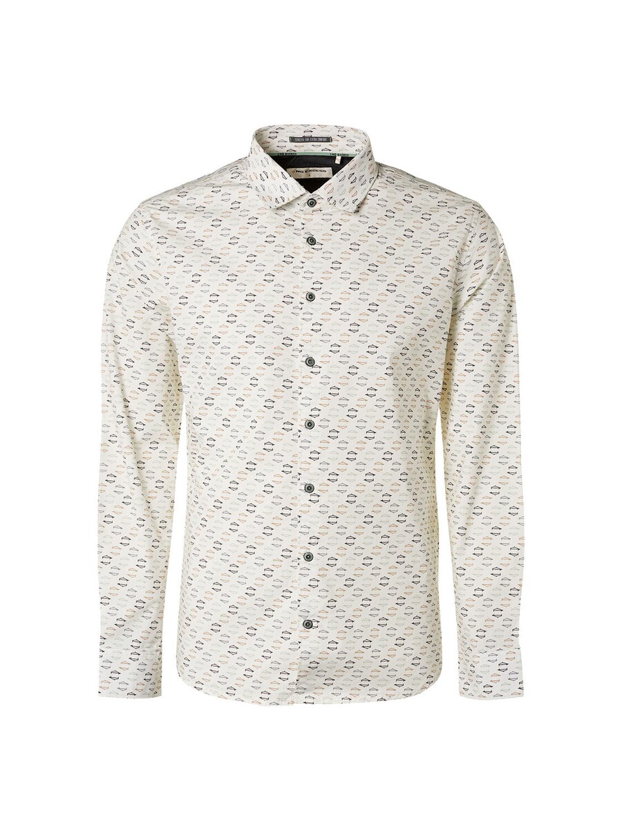 

Рубашка на пуговицах классического кроя No Excess, Beige