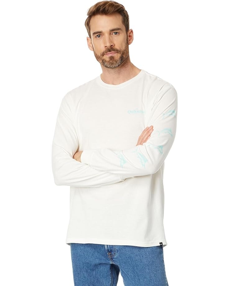 

Футболка с длинным рукавом Quiksilver Waterman Trophy Catch Long Sleeve Tee, цвет Snow White
