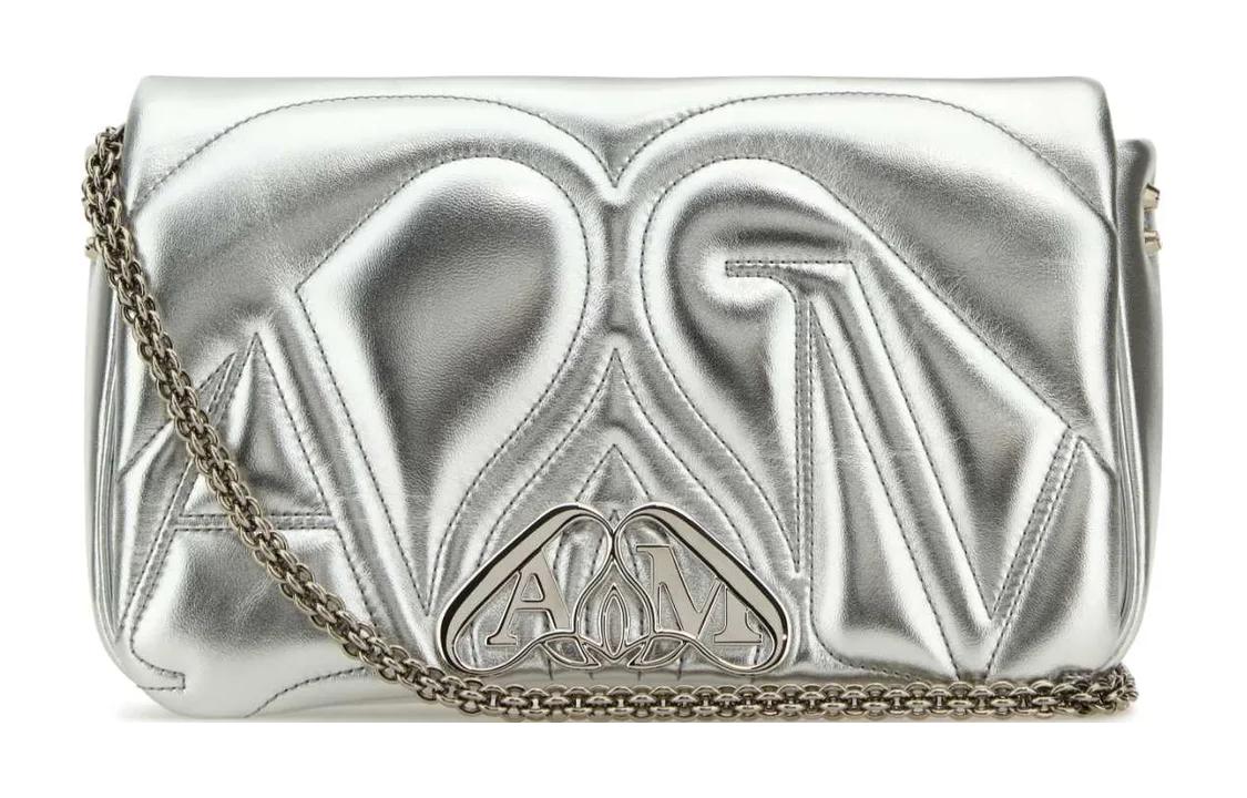 

Кожаная сумка через плечо, наплечная сумка Trumpets Women's Silver Alexander McQueen