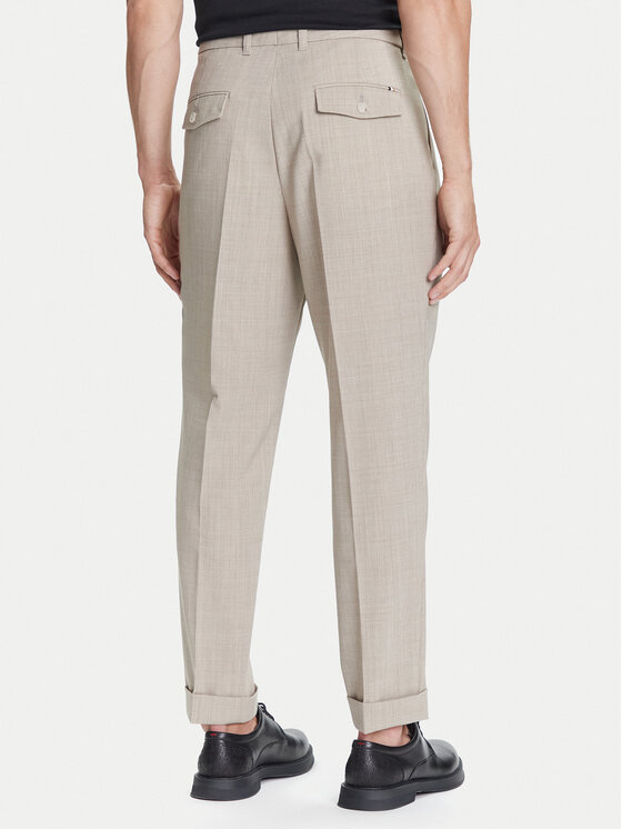 Брюки из ткани tapered fit C-Perin-DPL 50545822 Boss, бежевый — фото 3