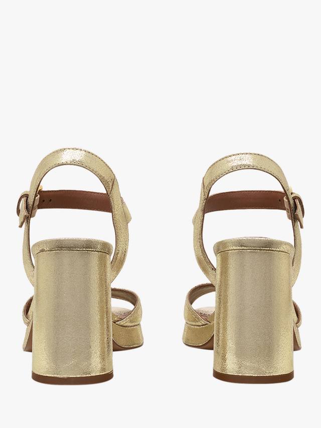 Кожаные босоножки freda lane на платформе и каблуке Radley, золотой — фото 2