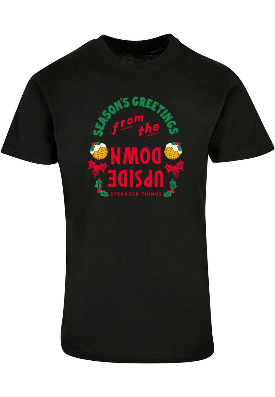 

Рубашка ABSOLUTE CULT Stranger Things - Upside Down Seasons Greetings, черный