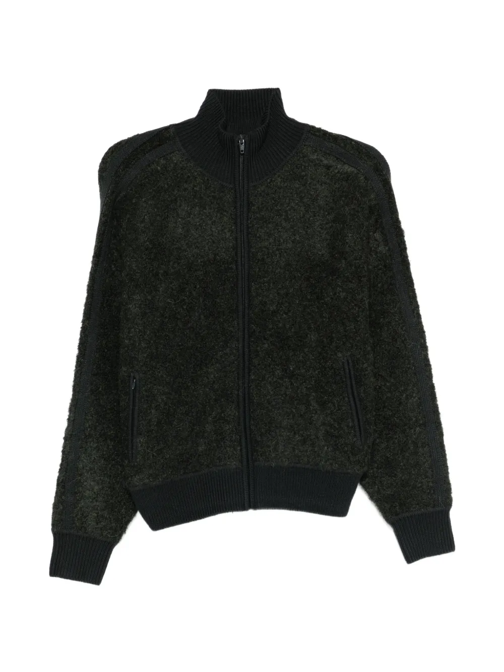 

Свитер с молниями на плечах 6397, зеленый