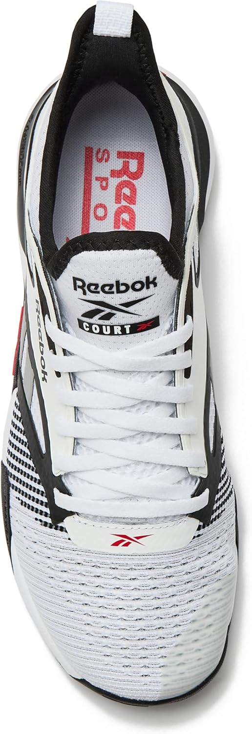 Мужские спортивные кроссовки Reebok Nano Court для пикубола, белый/черный — фото 4