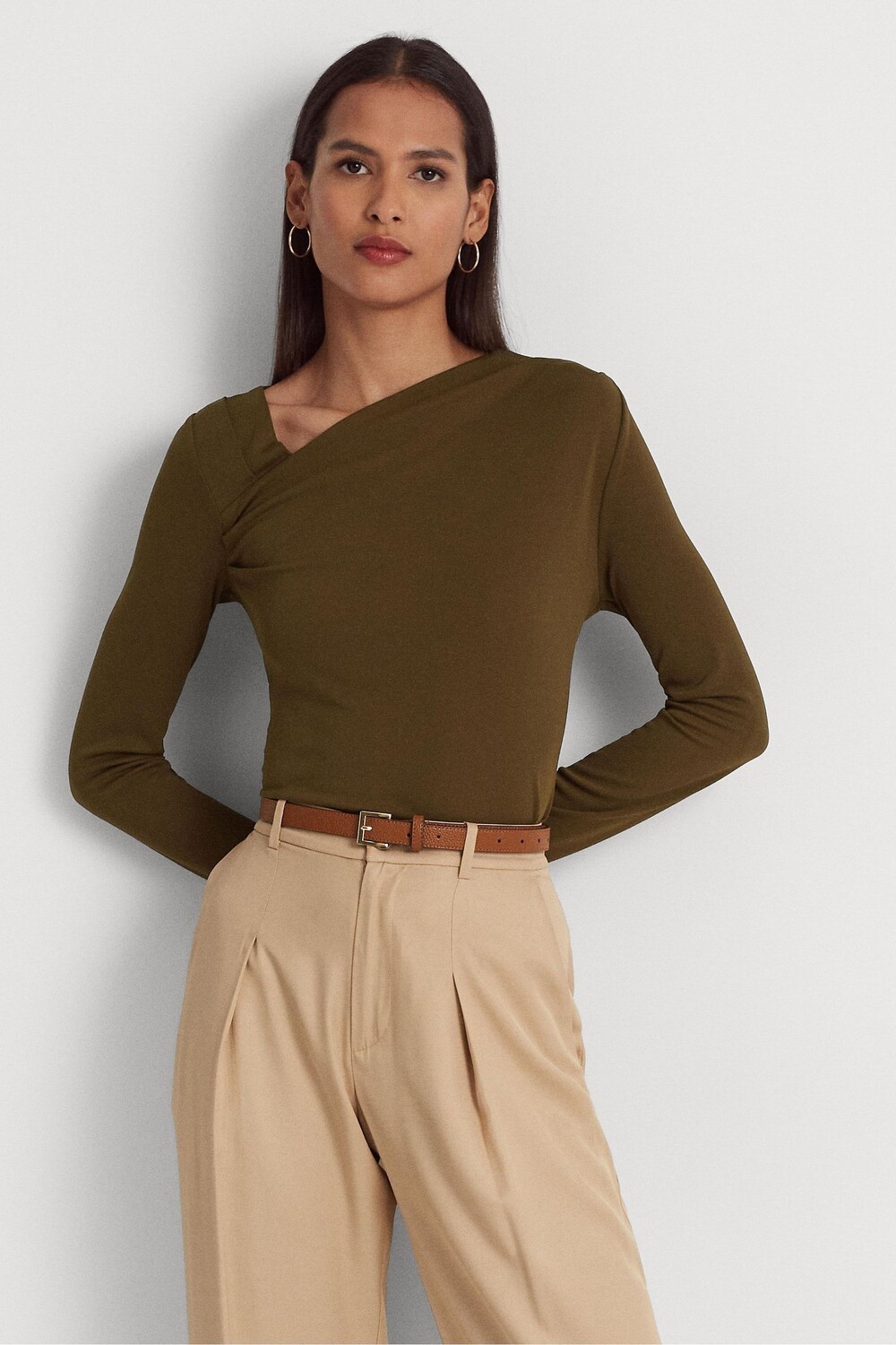 

Синий - Топ из эластичного плиссированного трикотажа Edreane Lauren Ralph Lauren, зеленый