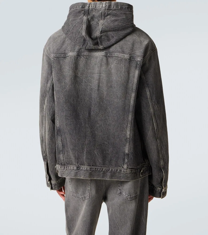 Выцветшая джинсовая куртка Acne Studios, черный — фото 4