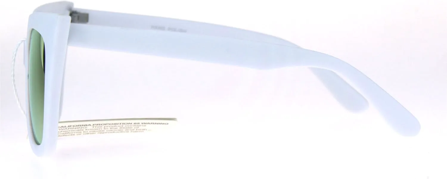 

Женские солнцезащитные очки квадратной формы «кошачий глаз» с бабочковидной оправой, модные очки с защитой от УФ-излучения UV 400 PASTL, White (Pink Mirror)