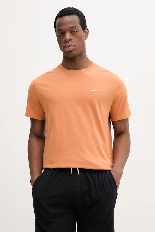 

Хлопковая футболка Contrast Connor Pepe Jeans, оранжевый
