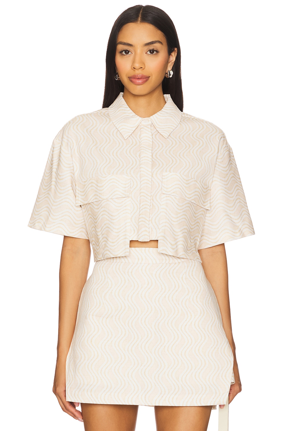 

Bonnie карманный короткий рубашка Minkpink, geometric