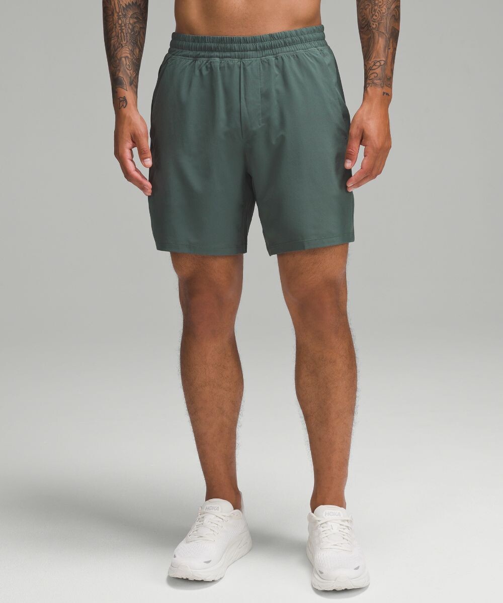 

Короткие шорты с подкладкой Pace Breaker Lululemon, зеленый