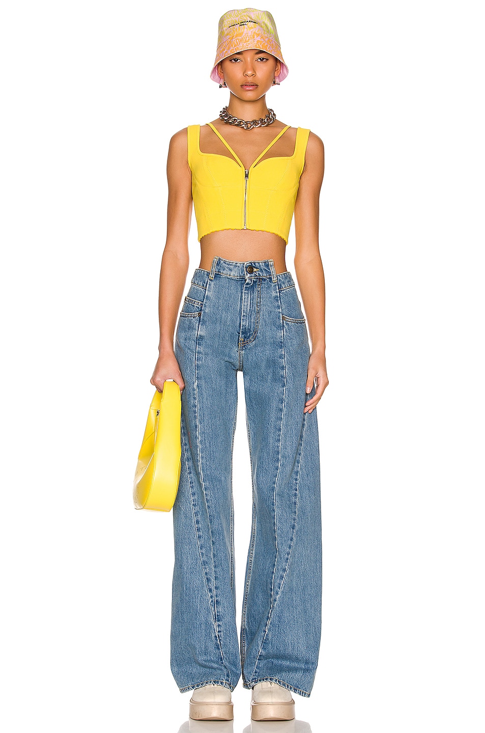 Джинсы с пятью карманами и широкими штанинами Maison Margiela, Denim — фото 4