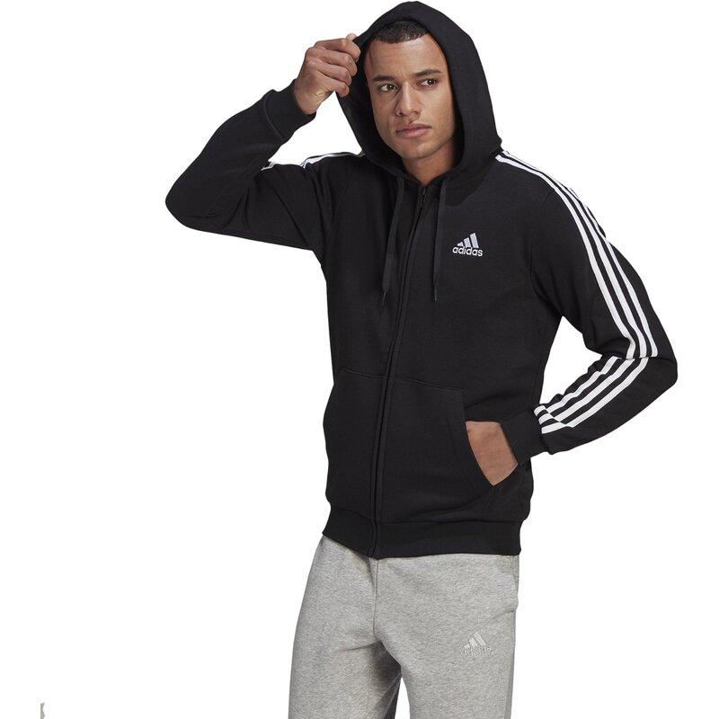 Толстовка Essentials из флиса с тремя полосками Adidas, мультиколор — фото 2