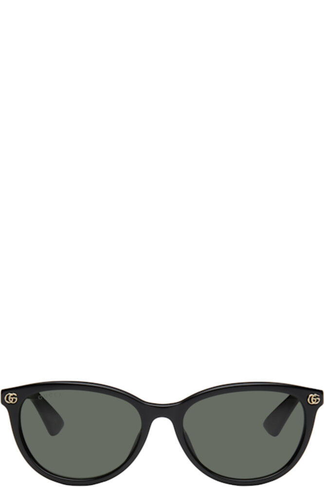 

Солнцезащитные очки GG Oval из черного светло-ацетатного стекла Gucci