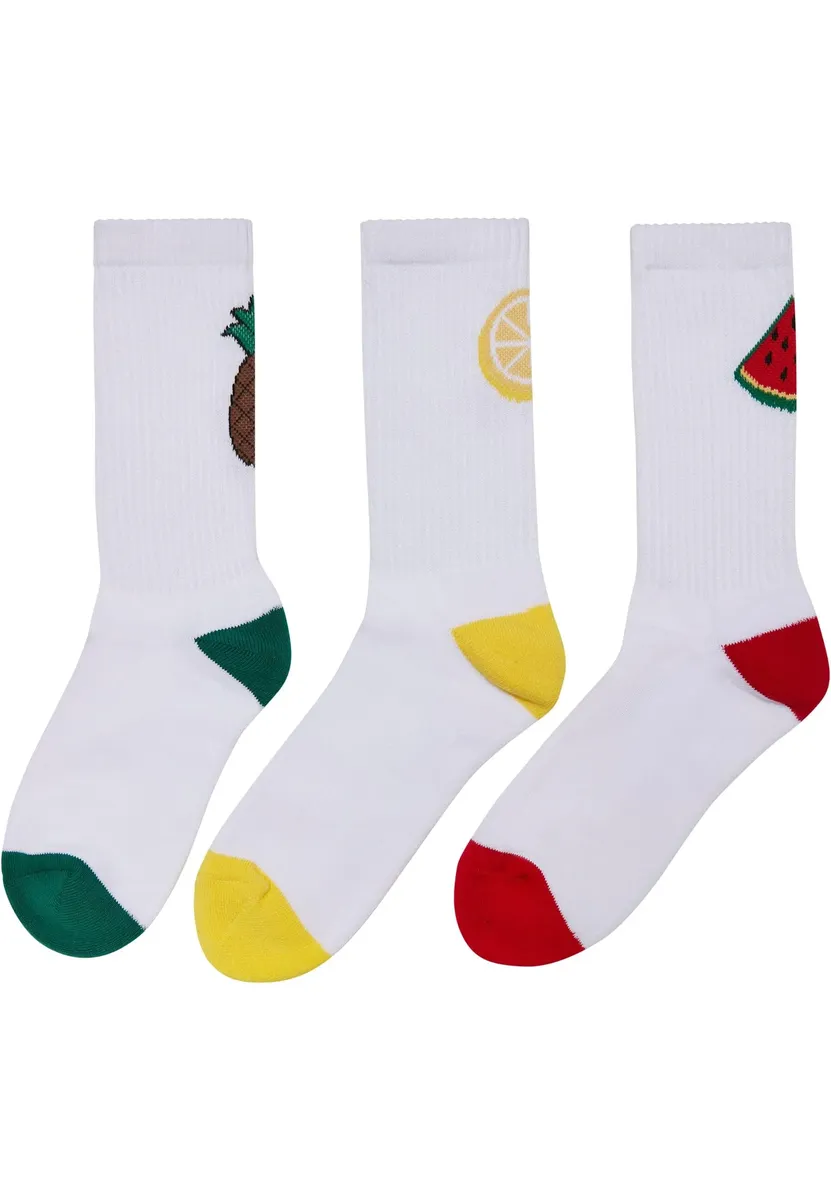 

Базовые носки MisterTee "MisterTee Unisex Fancy Fruit Socks, 3 шт." (1 пара), белый