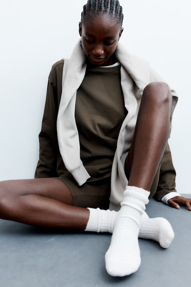 

Рубашка из хлопкового трикотажа H&M, зеленый