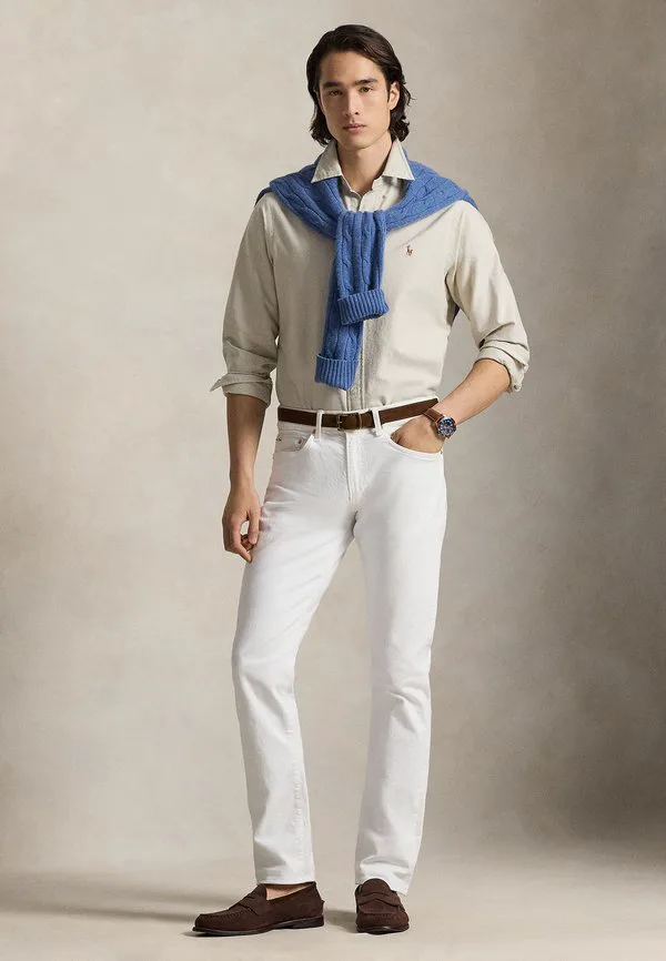 Рубашка-Оксфорд приталенного кроя Polo Ralph Lauren, Coastal Beige — фото 2