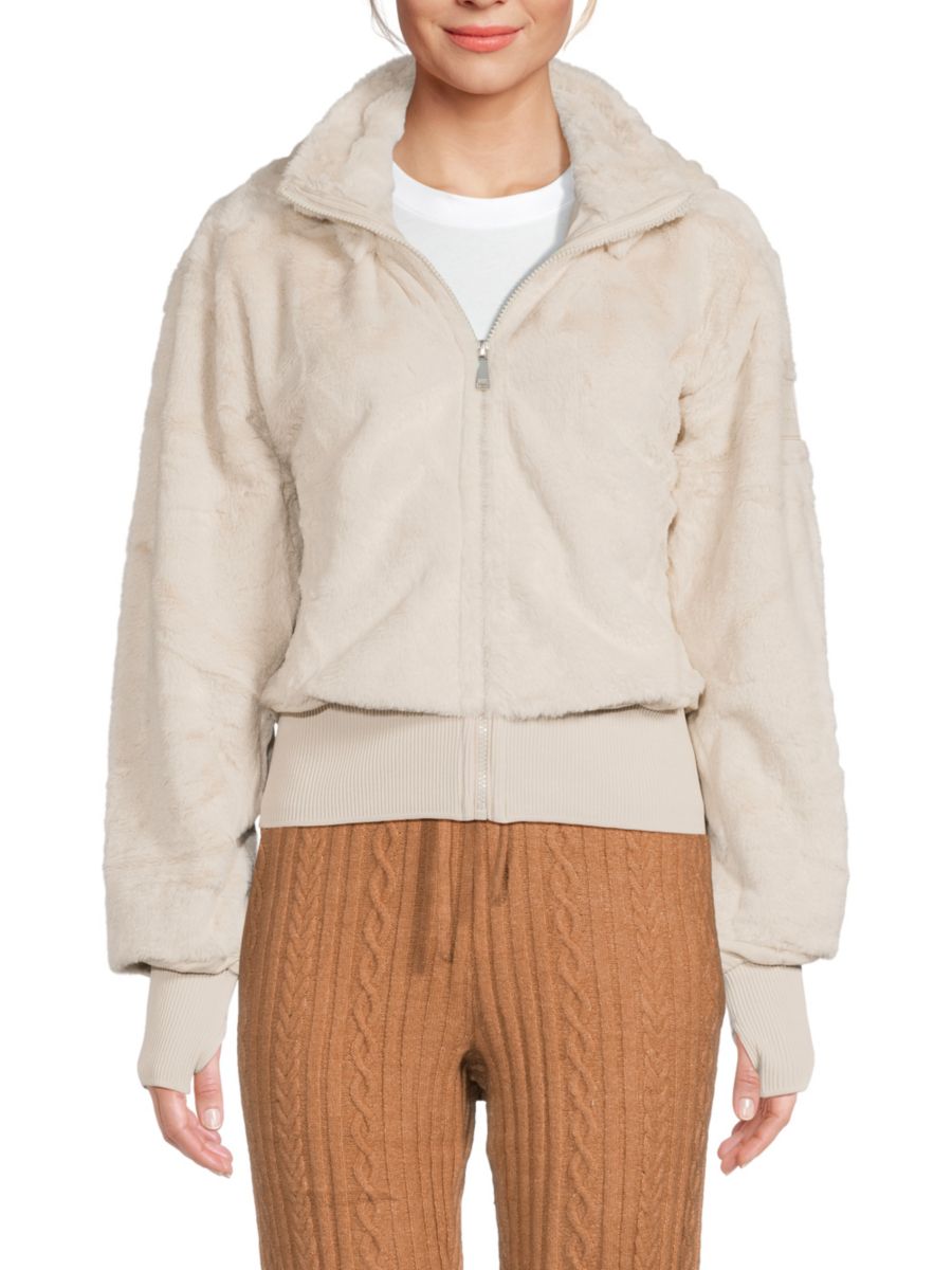 

Текстурированная куртка с капюшоном Teddy DKNY Sport, цвет Oat Multi