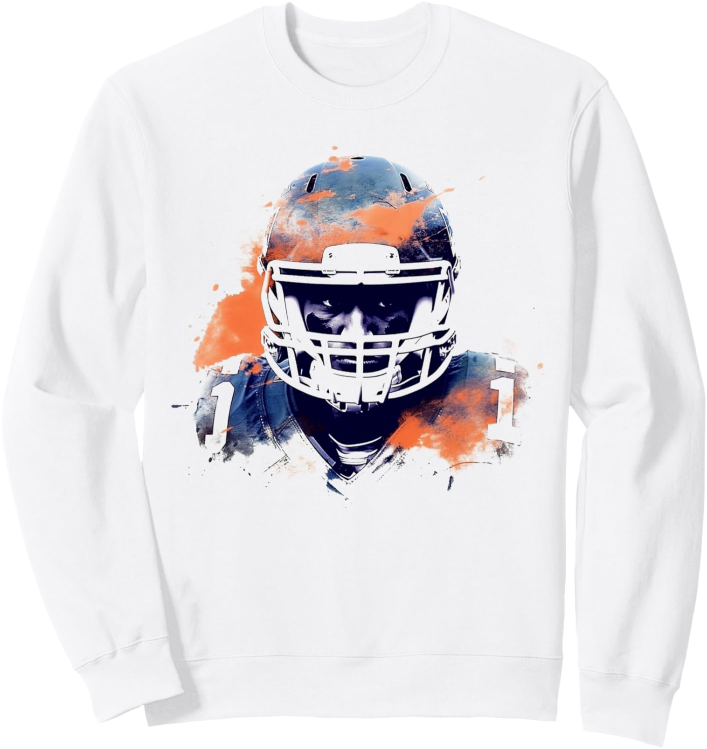 

Толстовка, Игрок в американский футбол в шлеме и толстовке Savs Designs, белый