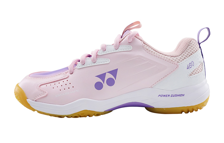 

YONEX Женские противоскользящие дышащие легкие бадминтонные кеды Power Cushion светло-розовые с фиолетовым, цвет Light Pink