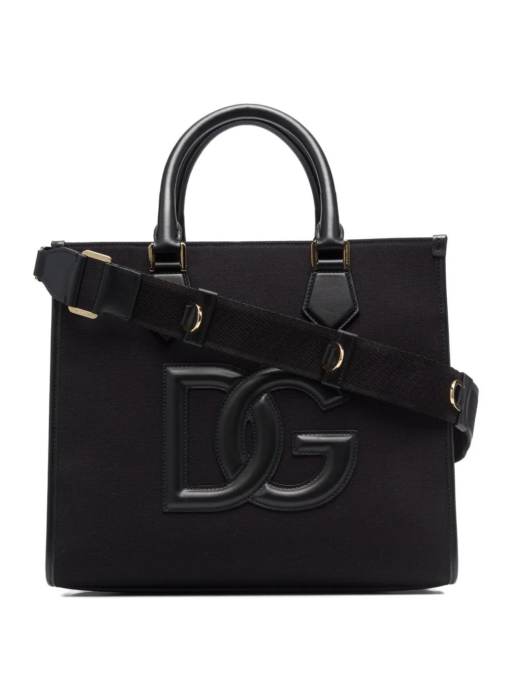

Сумка-шопер с нашивкой-логотипом DOLCE & GABBANA, черный