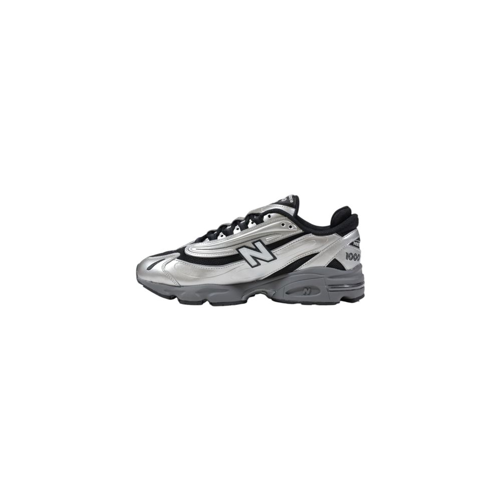 Серебряные синтетические кроссовки New Balance, серебряный — фото 3