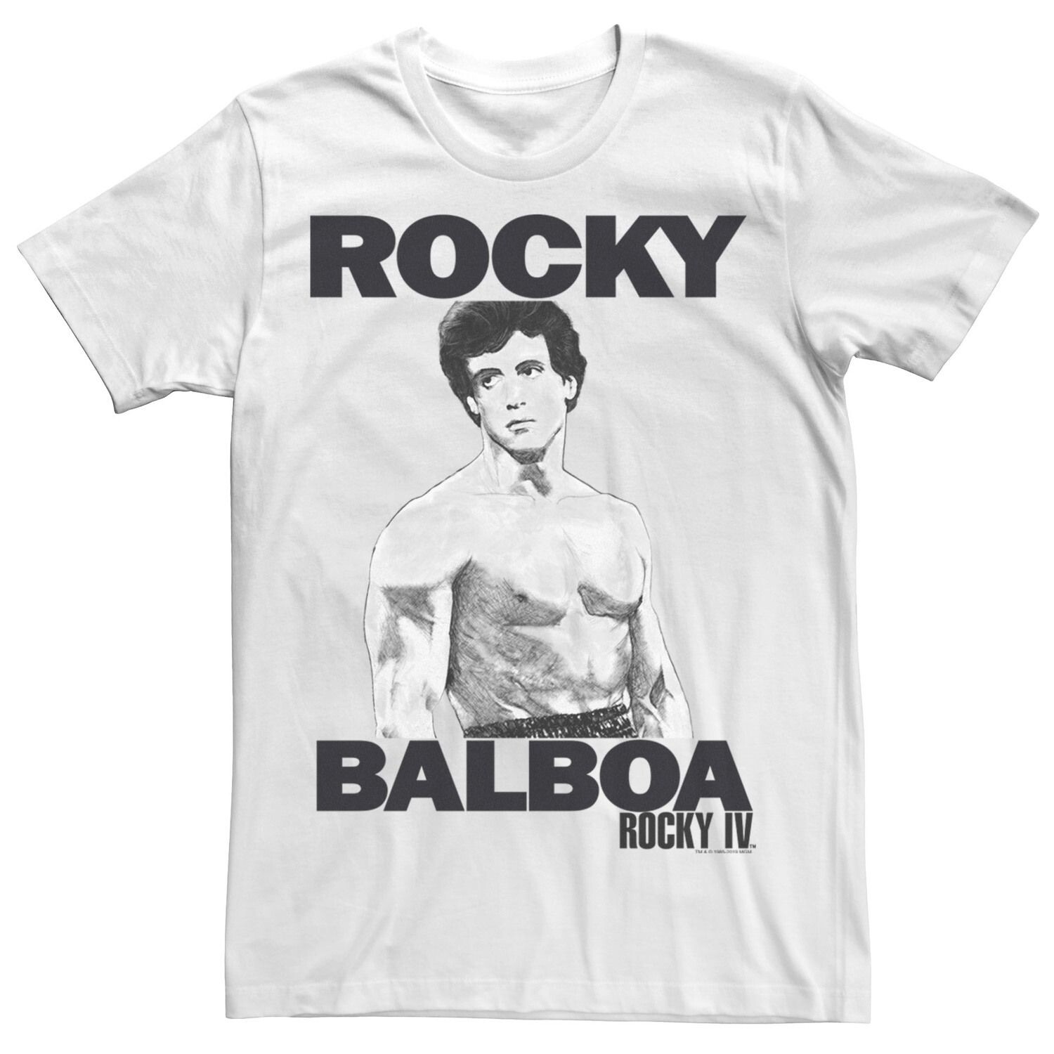 

Мужская футболка Rocky 3 Rocky Balboa с логотипом и портретом Licensed Character