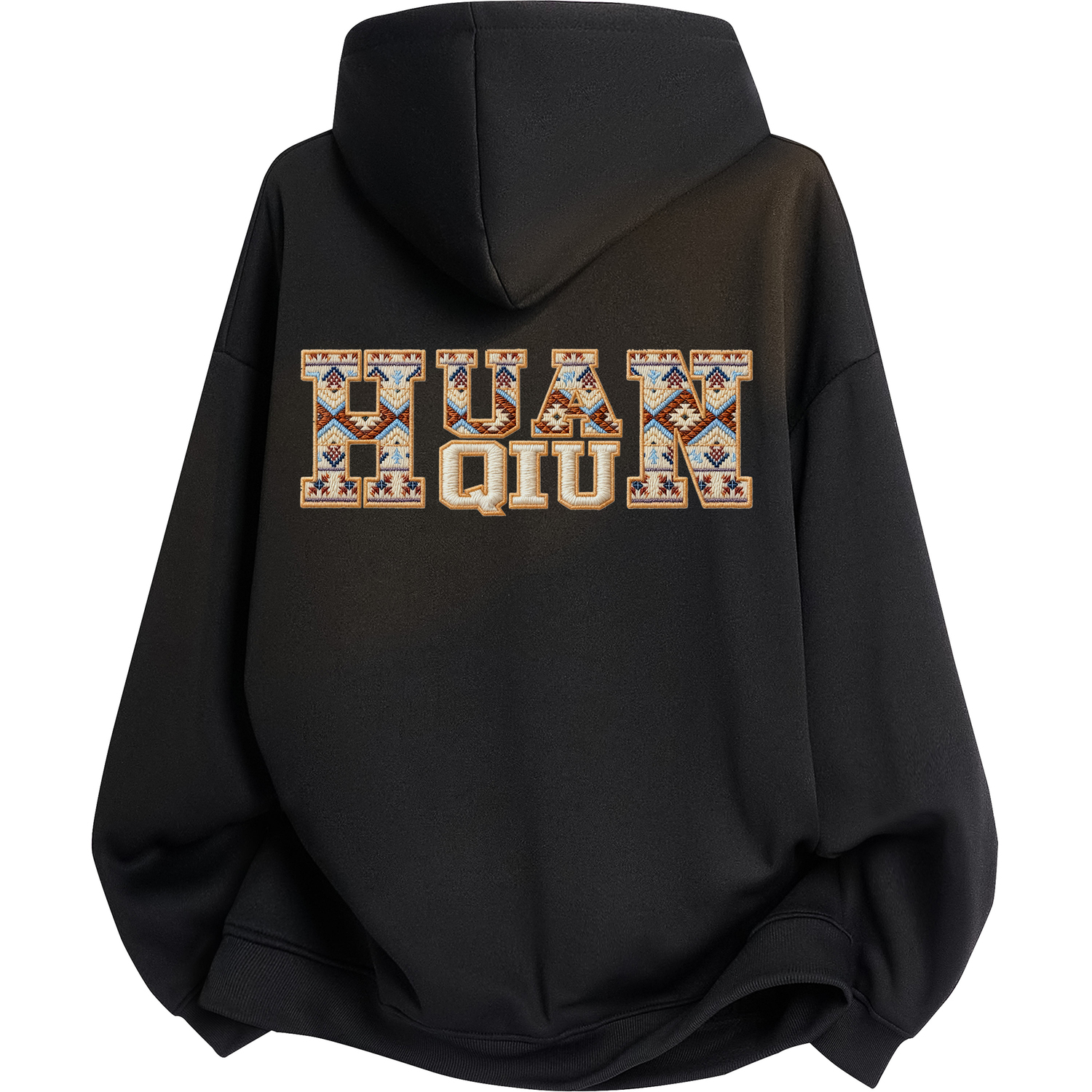 

Толстовка Unisex Hooded Thickened Heavyweight HUANQIU, черный (hat drawstring fleece-lined)
