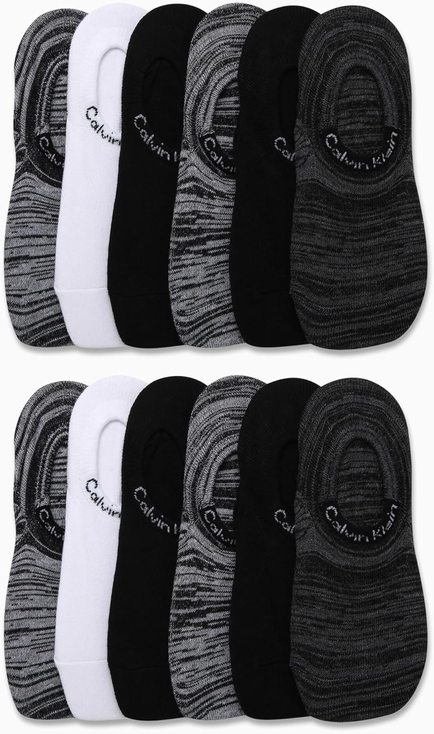 Женские носки Calvin Klein Liner Socks - 12 пар легких хлопковых носков-невидимок для женщин, Assorted — фото 2