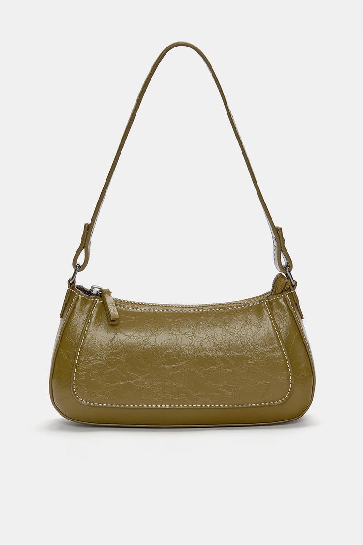 

Сумка через плечо с деталями швов с 12/04 по 01/06 Pull And Bear, хаки