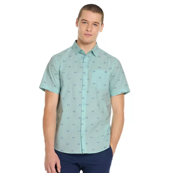 

Мужская рубашка с коротким рукавом на пуговицах Hurley, цвет teal tinted