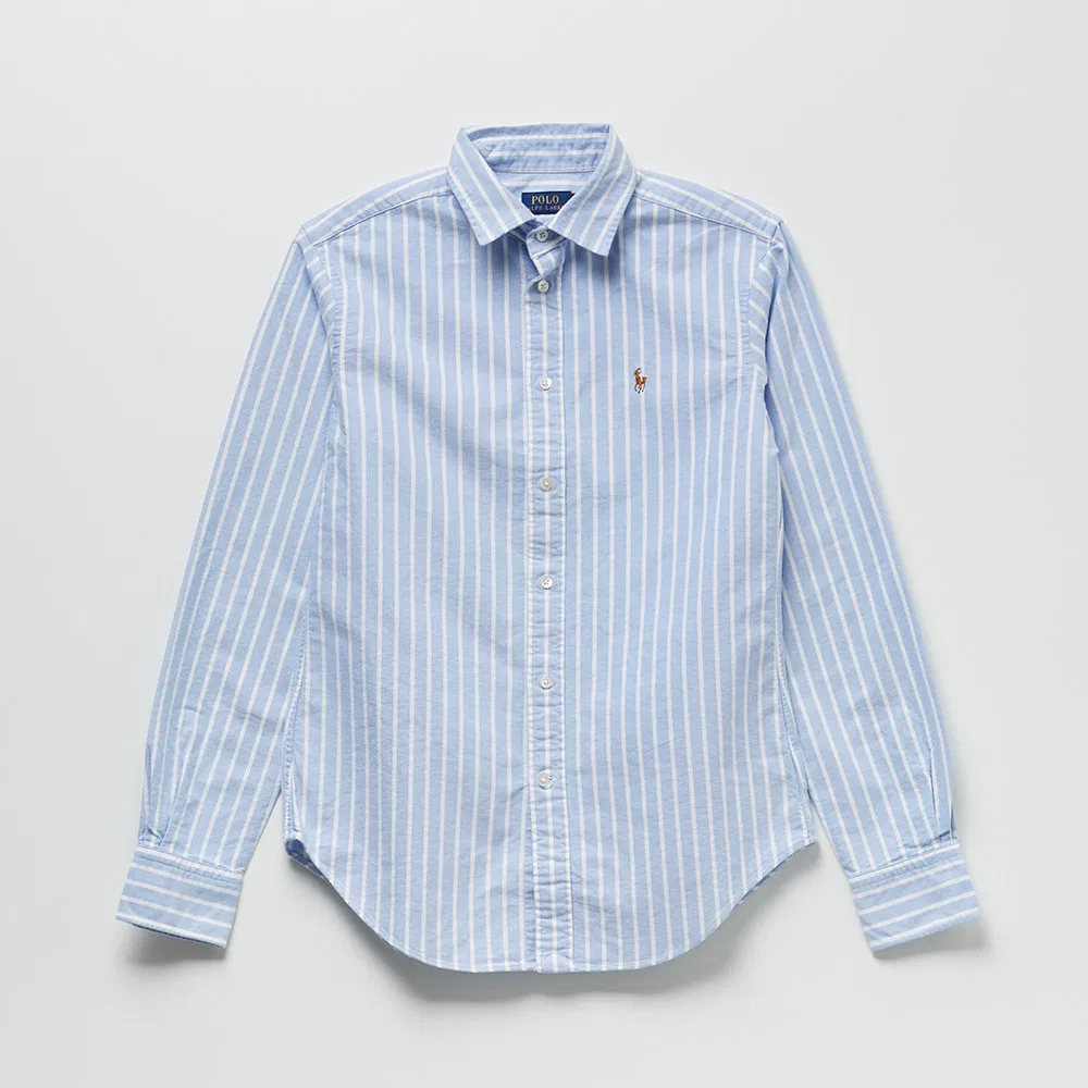 Женская оксфордская рубашка Classic Fit белая/синяя от Polo Ralph Lauren
