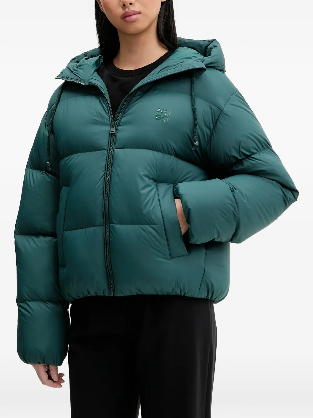 

Куртка Francesca с капюшоном и застежкой-молнией Hugo, зеленый