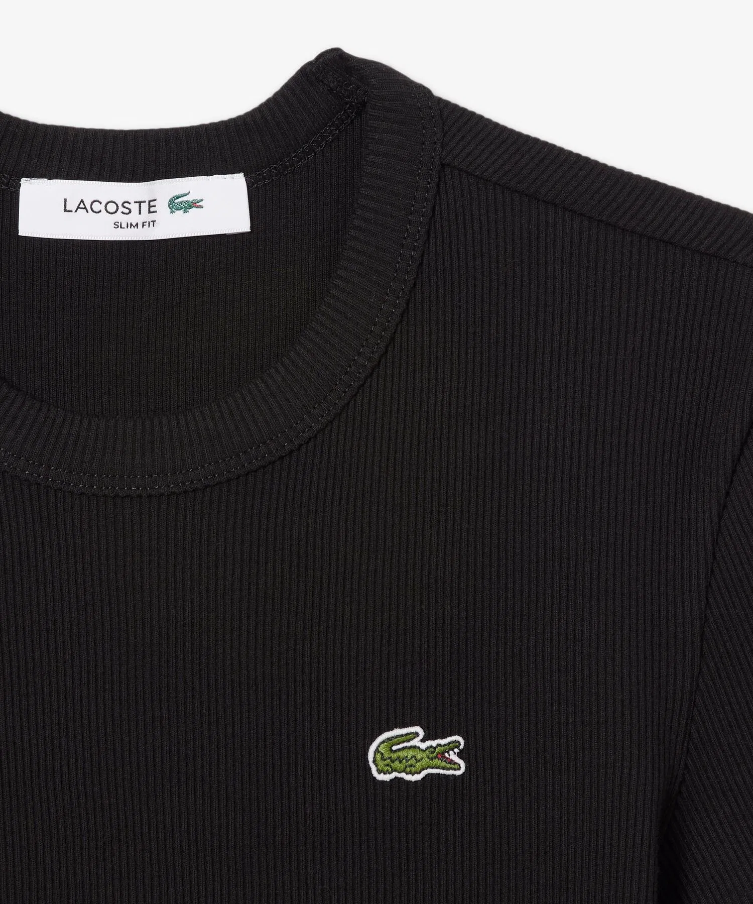 Футболка LACOSTE Slim Fit, женская, белая — фото 3